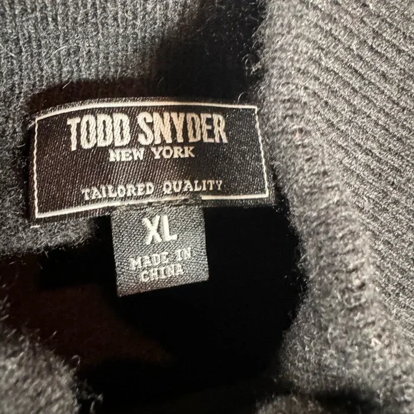 Todd Snyder New York Cashmere Quarter Zip Sweater- XL - Picture 3 of 5